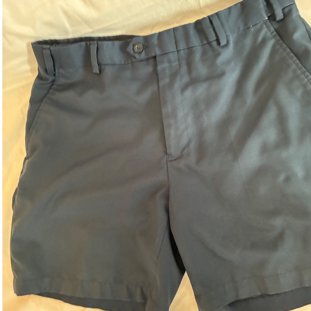 Jos. A. Bank Golf Shorts Mens 34 Blue Leadbetter Tailored Fit Performance Flat